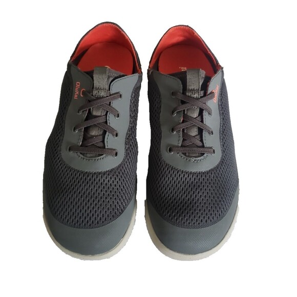 OluKai Moku Pae Boat Shoes Men\'s Size 9 Gray/Orange Quick-Dry Mesh main image 6